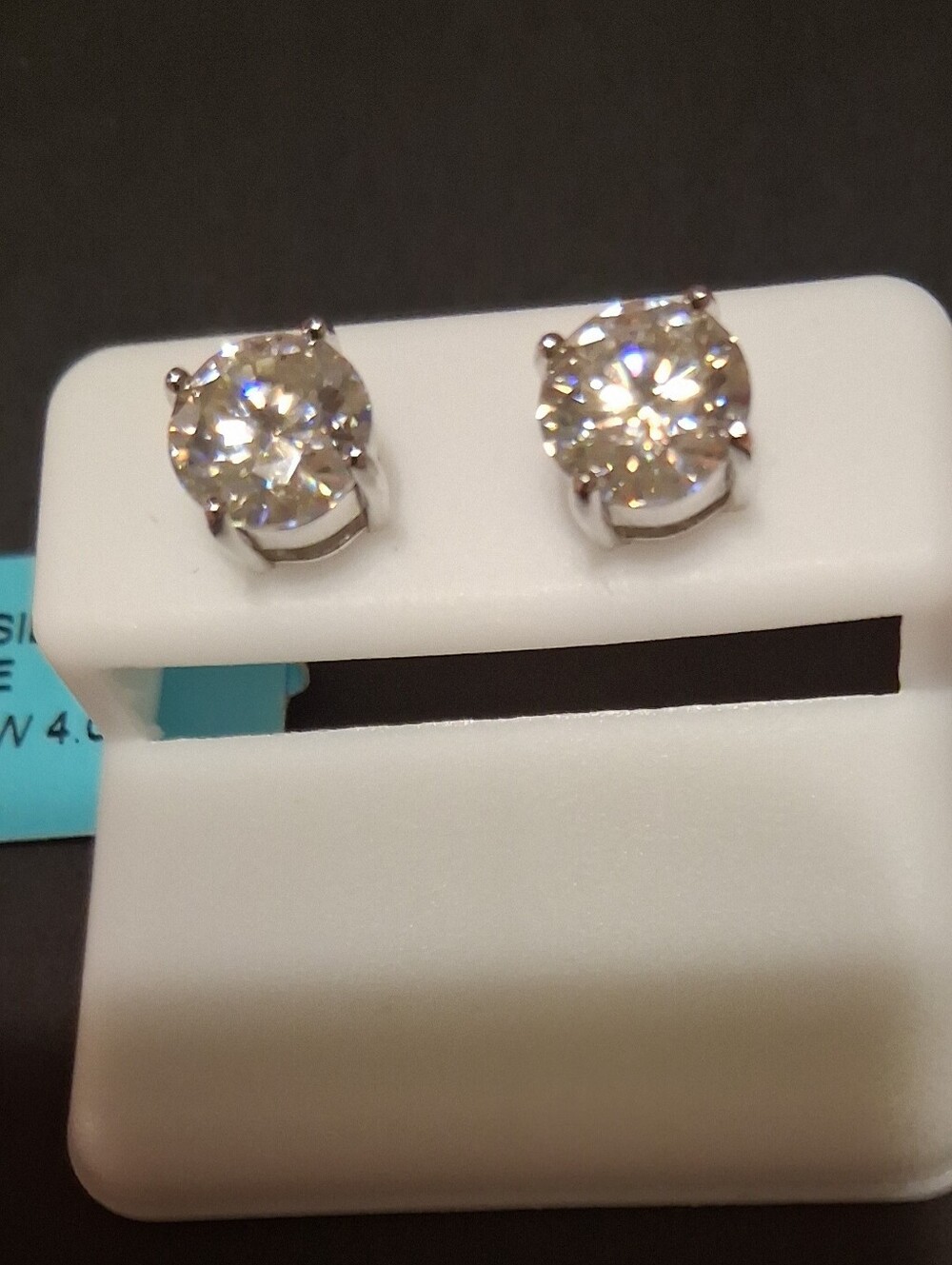 4.60 Mesimite Sterling Silver Screwbacks